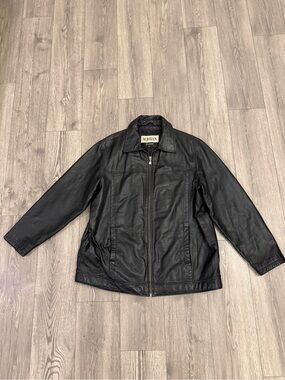 M. Julian Vintage Wilson’s Leather Full Zip Y2K Biker Men’s Size: XL Car Jacket